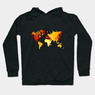 Autumn leaves world map Hoodie